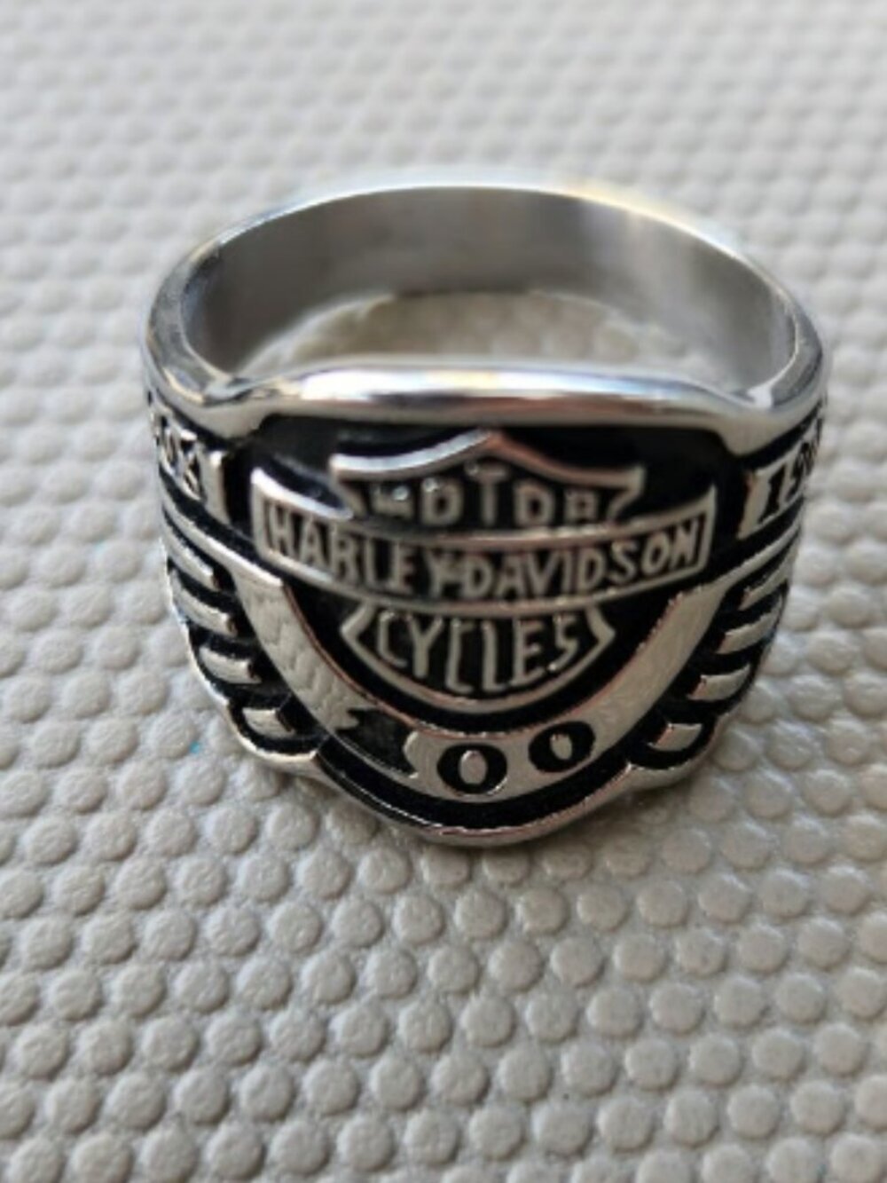 Harley-Davidson Ring Stainless Steel 100 anniversary size 13​